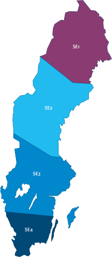 Ikon på Sveriges fyra elområden