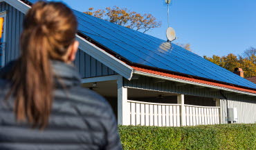 Hus med solceller